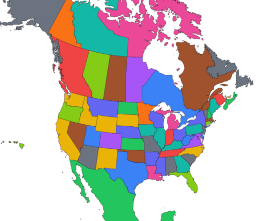 North America map